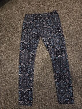 Women's Navy Blue Patterned Stretch Jeans